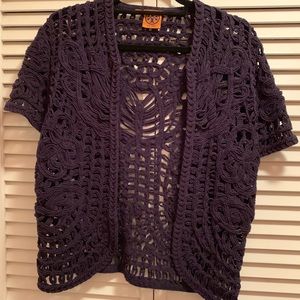 Open knit cardigan